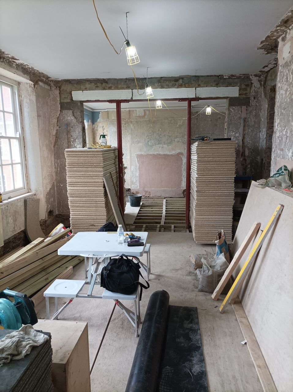 Soundproofing between floors in flats - Before